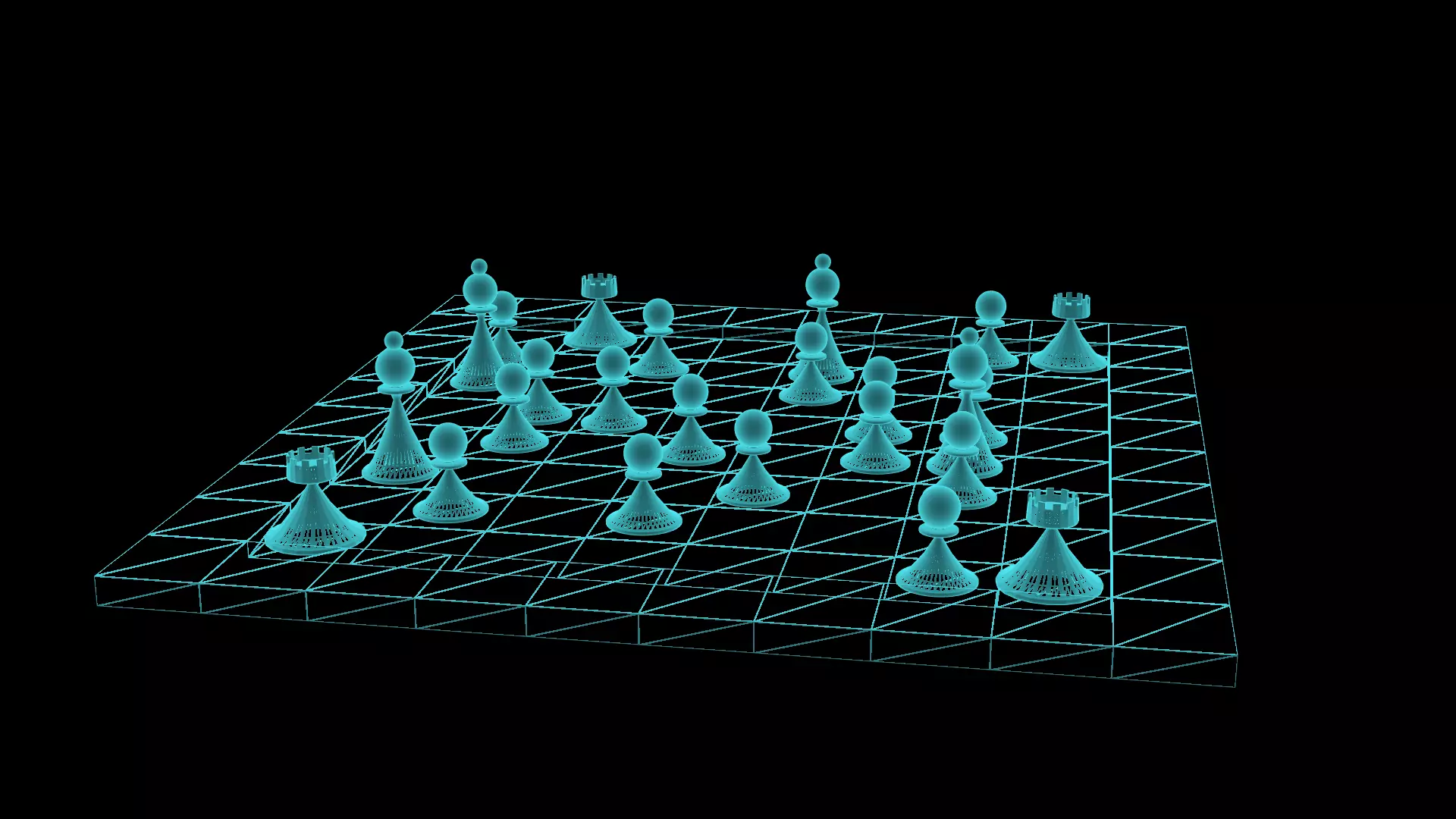 Chess Board Game 3D model_0