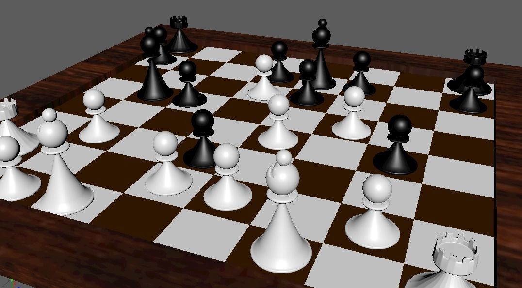 Chess Board Game 3D model_3