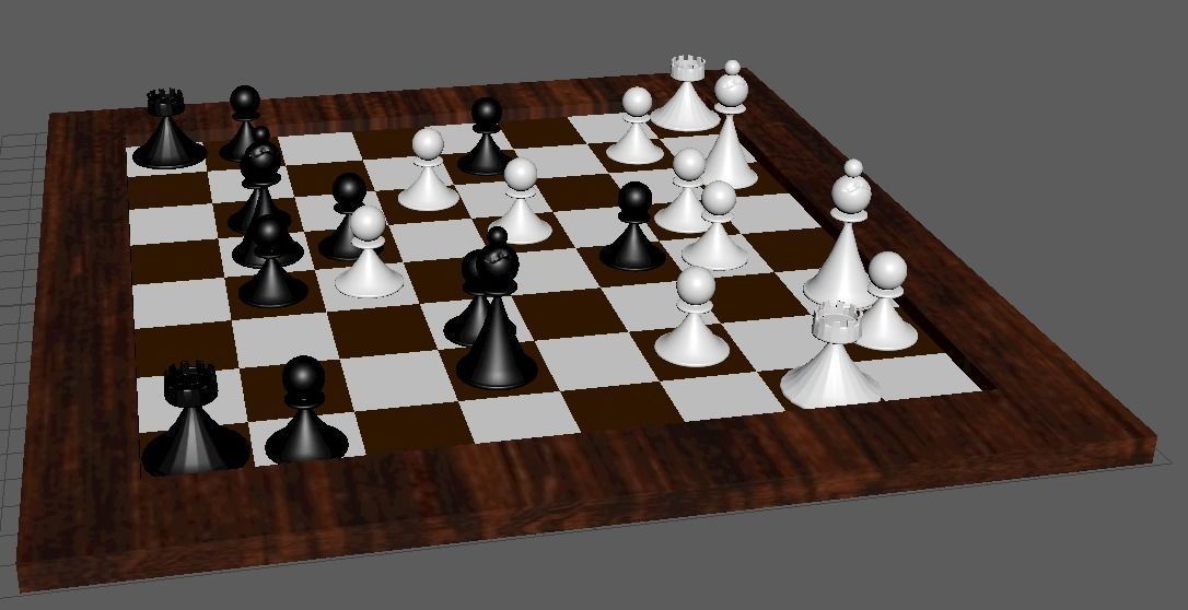 Chess Board Game 3D model_5