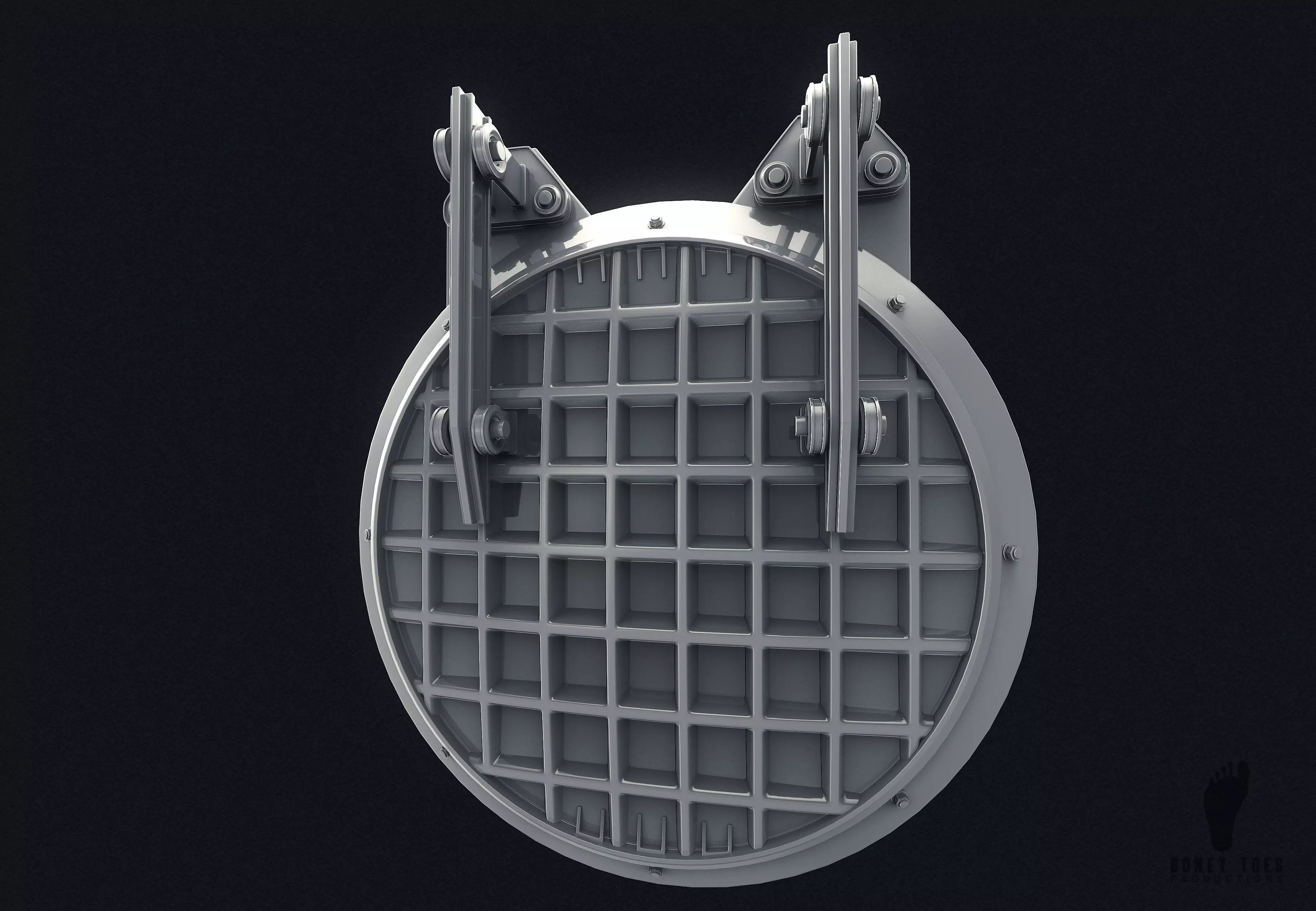 3D Sewer Gate Door Cover  3D model_0