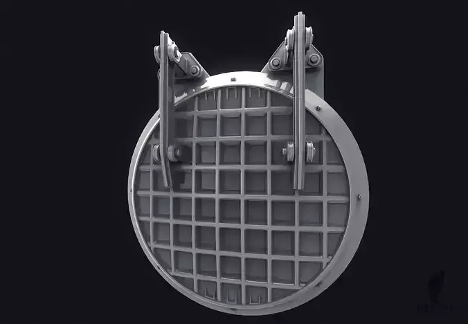 3D Sewer Gate Door Cover  3D model