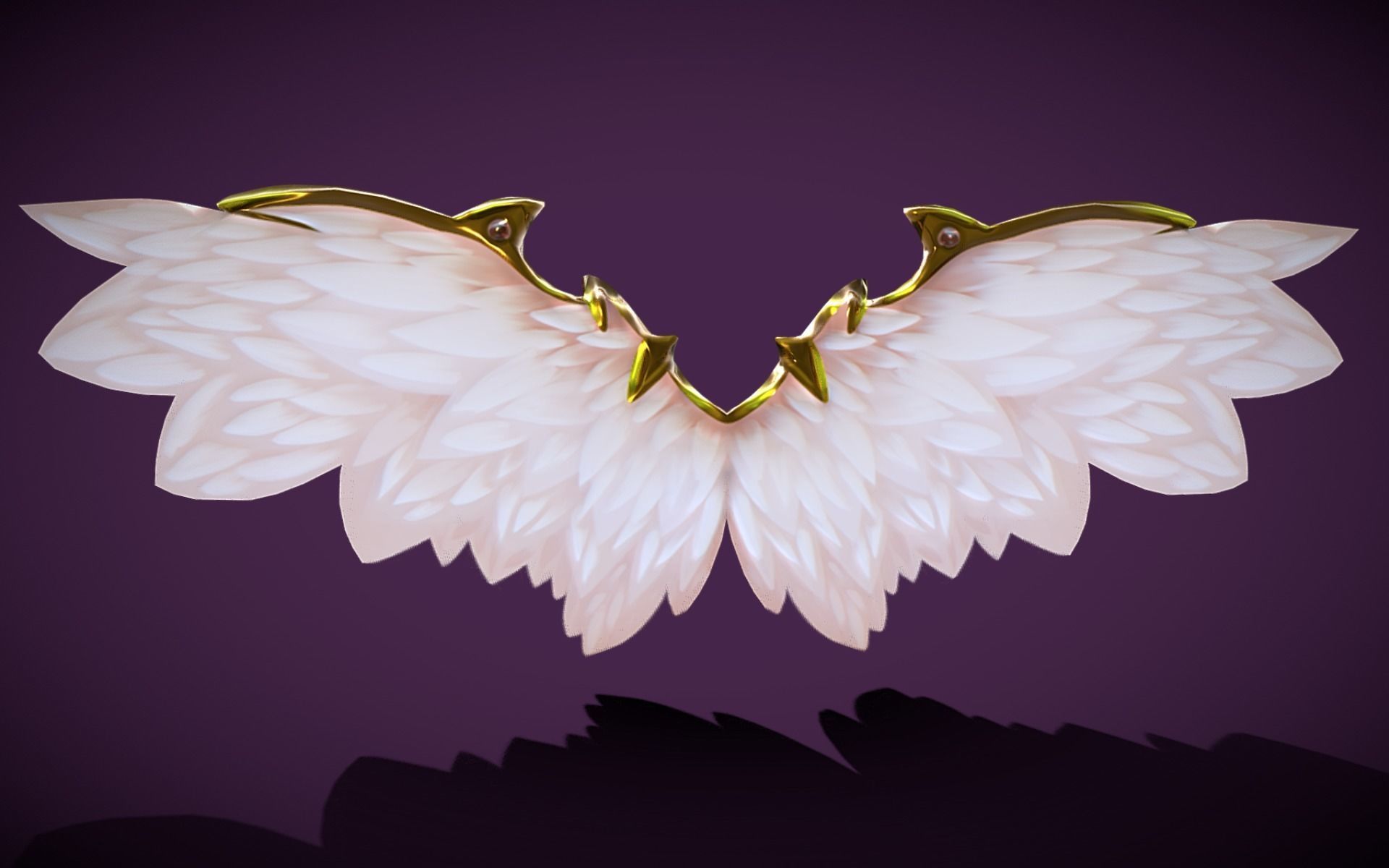 Low-Poly-Ancient-Fairy-Angel-Wings angel wings Low-poly 3D model_5