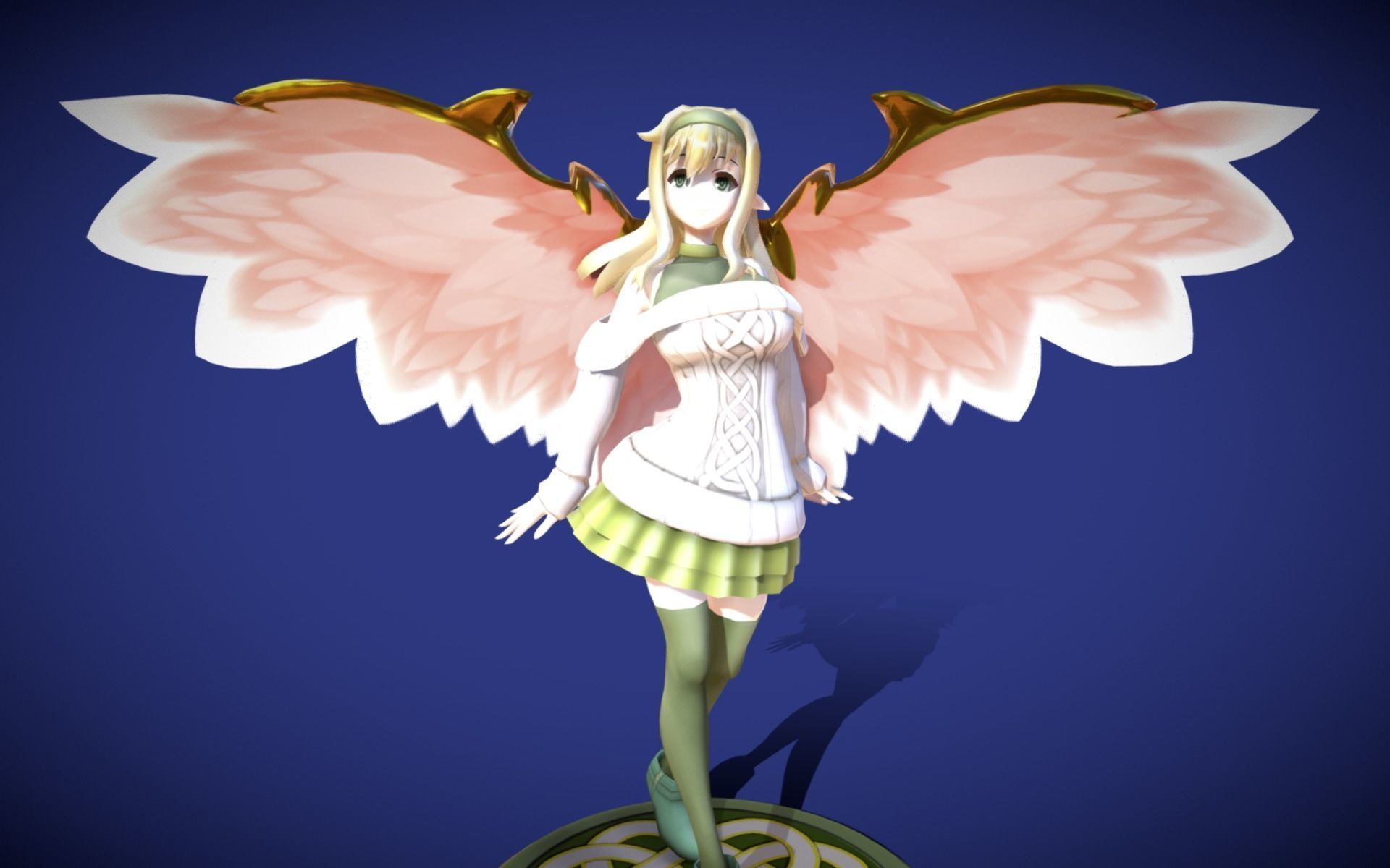 Low-Poly-Ancient-Fairy-Angel-Wings angel wings Low-poly 3D model_15