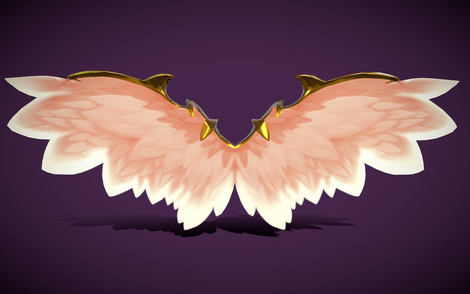 Low-Poly-Ancient-Fairy-Angel-Wings angel wings Low-poly 3D model_6