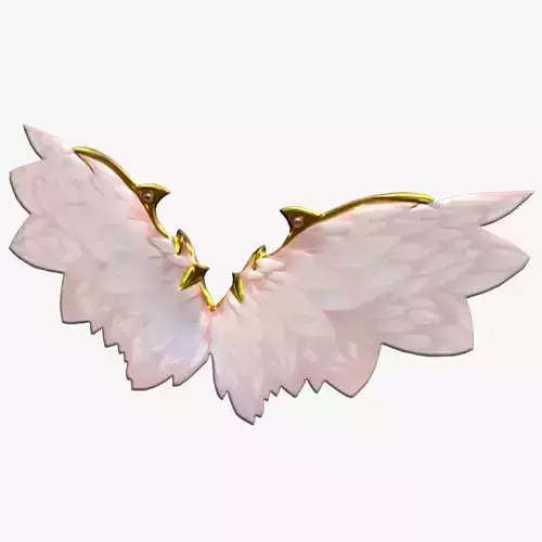 Low-Poly-Ancient-Fairy-Angel-Wings angel wings Low-poly 3D model