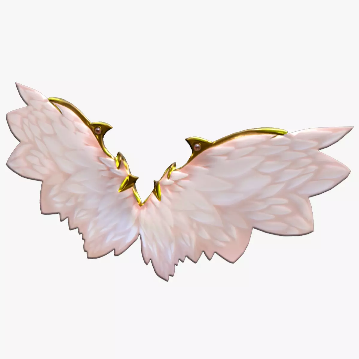 Low-Poly-Ancient-Fairy-Angel-Wings angel wings Low-poly 3D model_0