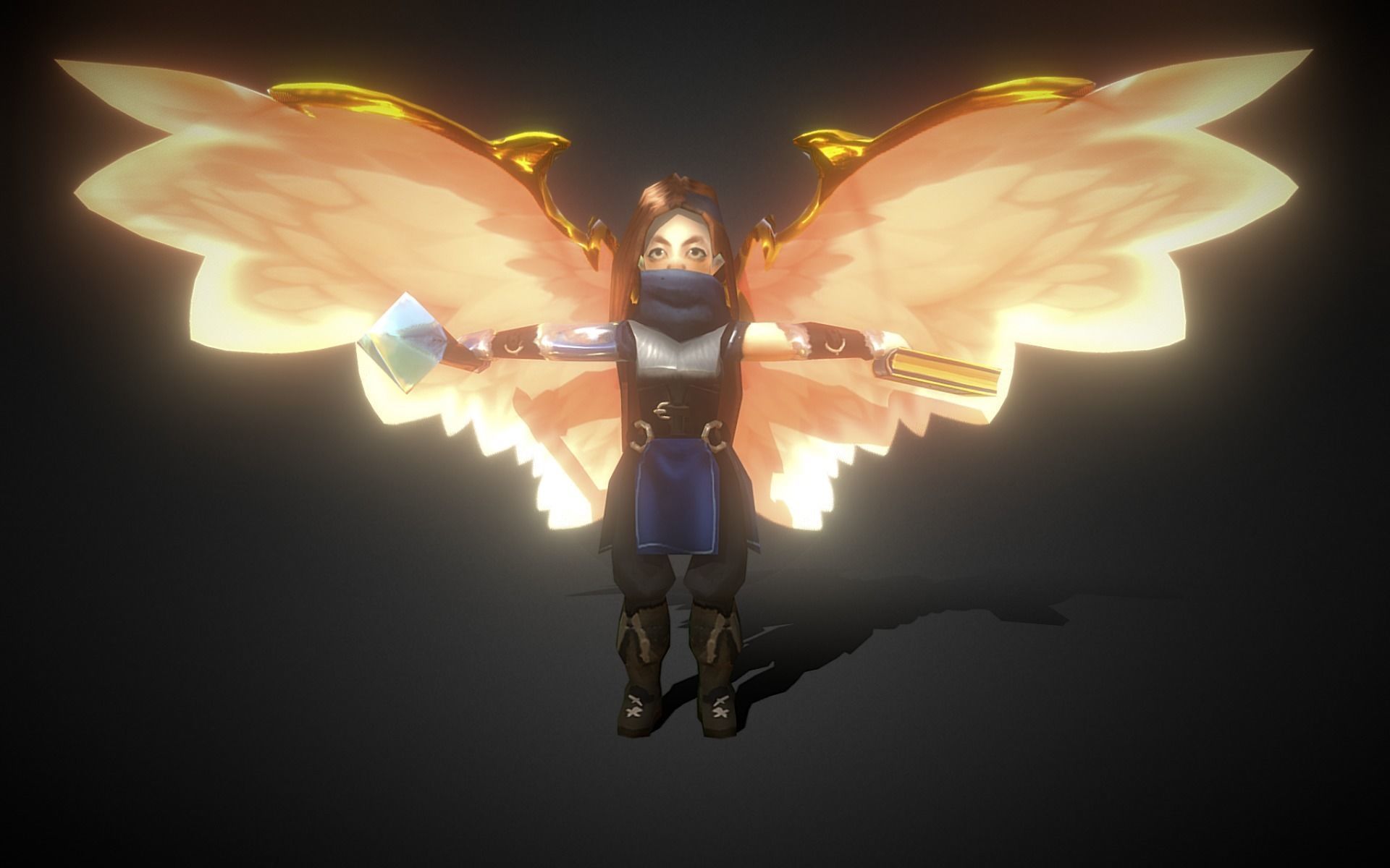 Low-Poly-Ancient-Fairy-Angel-Wings angel wings Low-poly 3D model_14