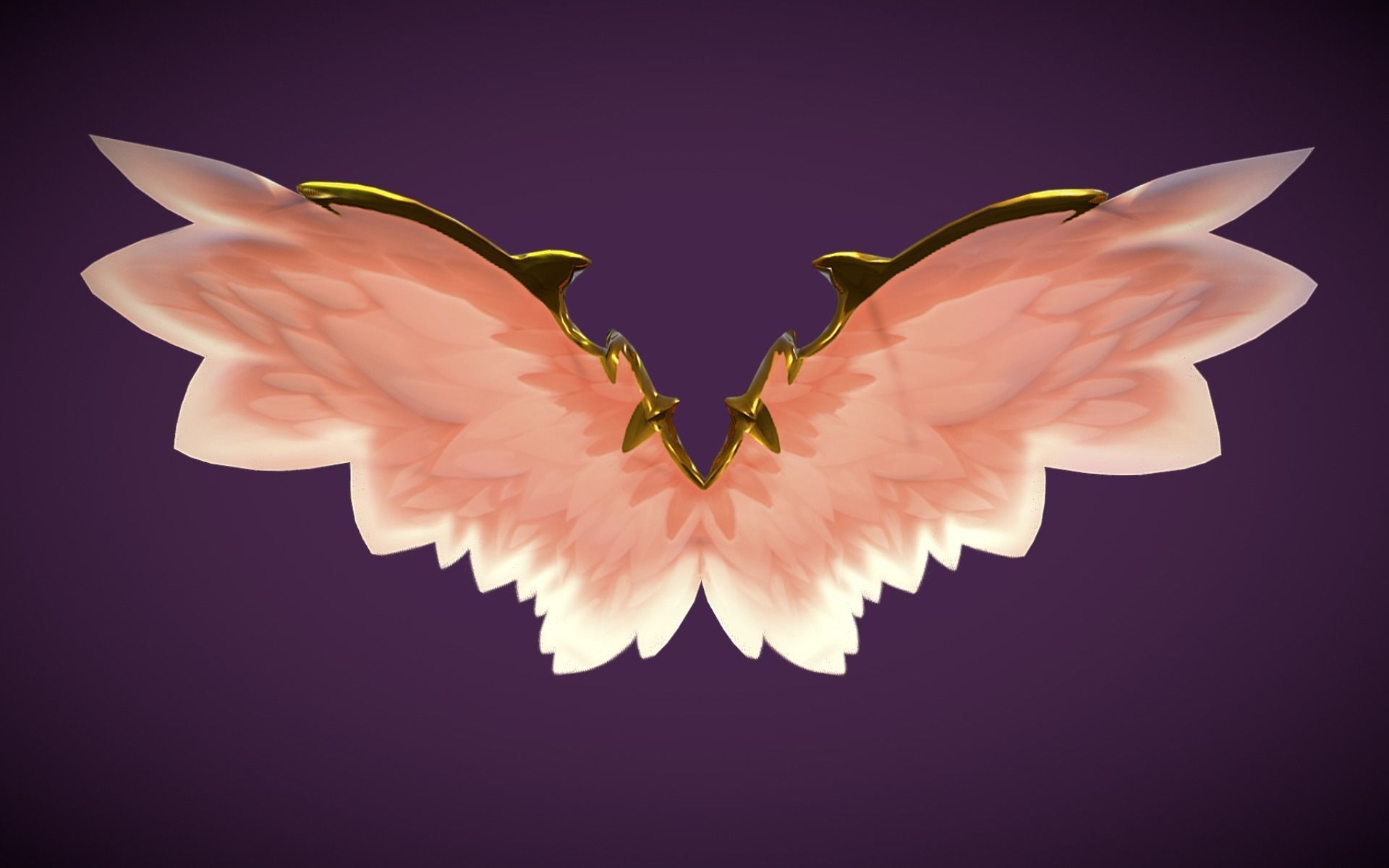 Low-Poly-Ancient-Fairy-Angel-Wings angel wings Low-poly 3D model_4
