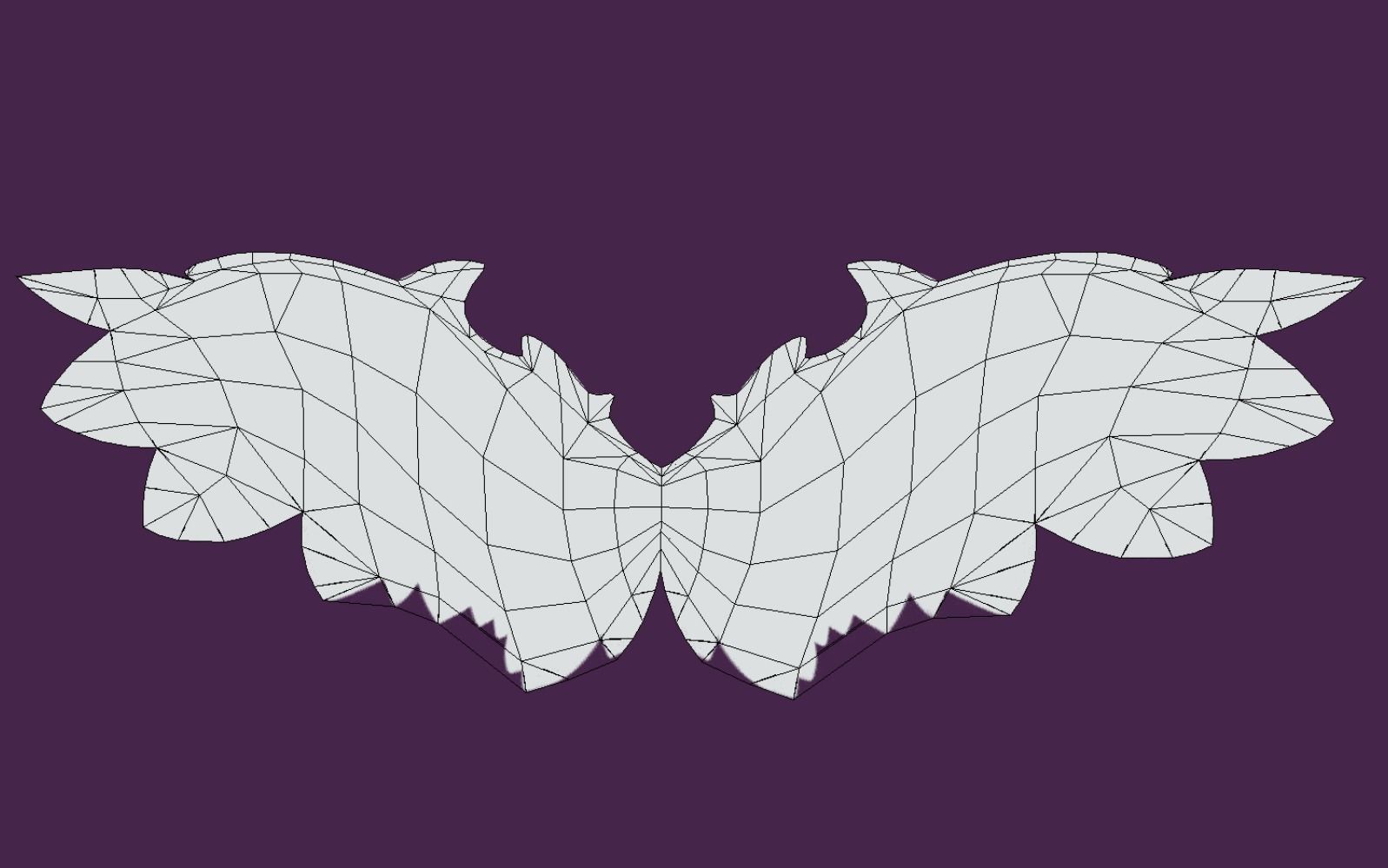 Low-Poly-Ancient-Fairy-Angel-Wings angel wings Low-poly 3D model_8