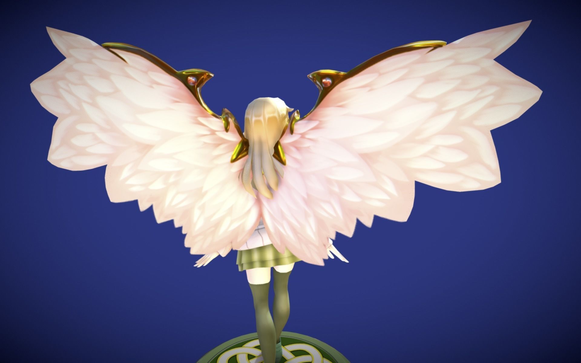 Low-Poly-Ancient-Fairy-Angel-Wings angel wings Low-poly 3D model_13