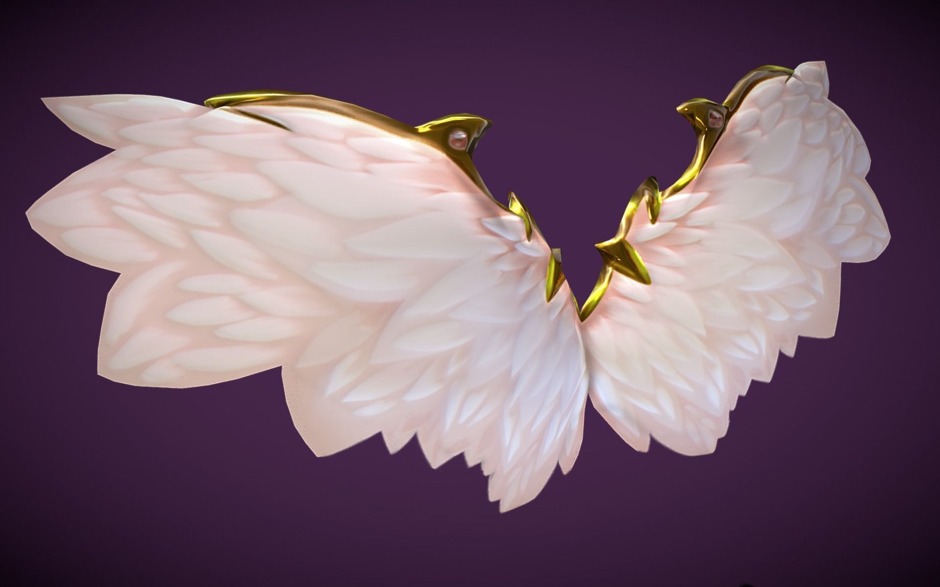 Low-Poly-Ancient-Fairy-Angel-Wings angel wings Low-poly 3D model_7