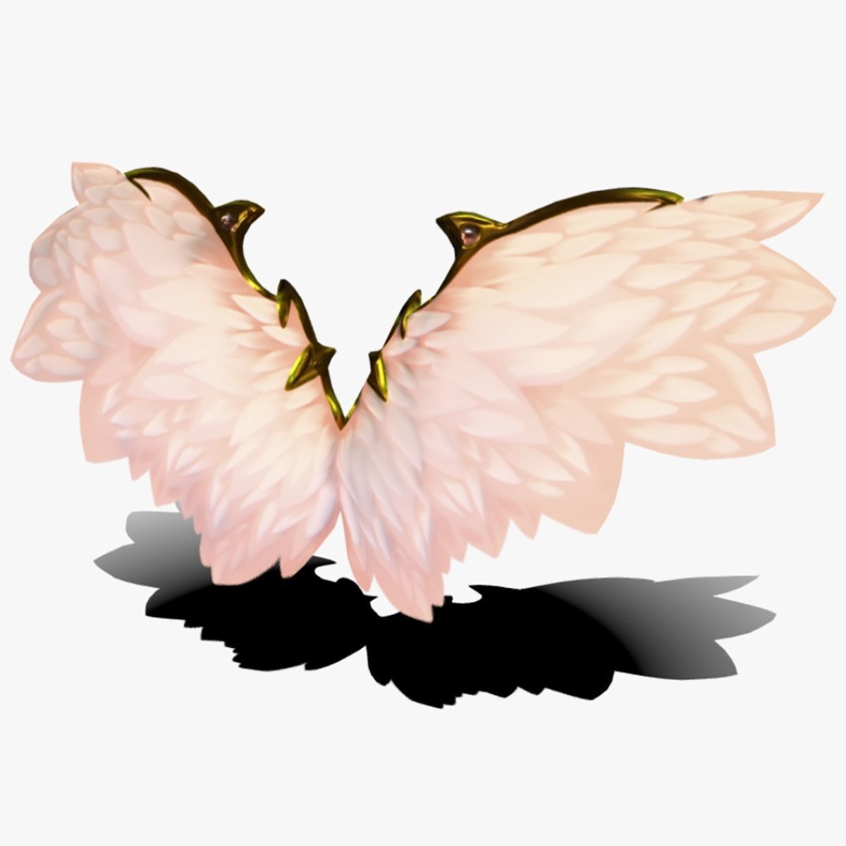 Low-Poly-Ancient-Fairy-Angel-Wings angel wings Low-poly 3D model_2