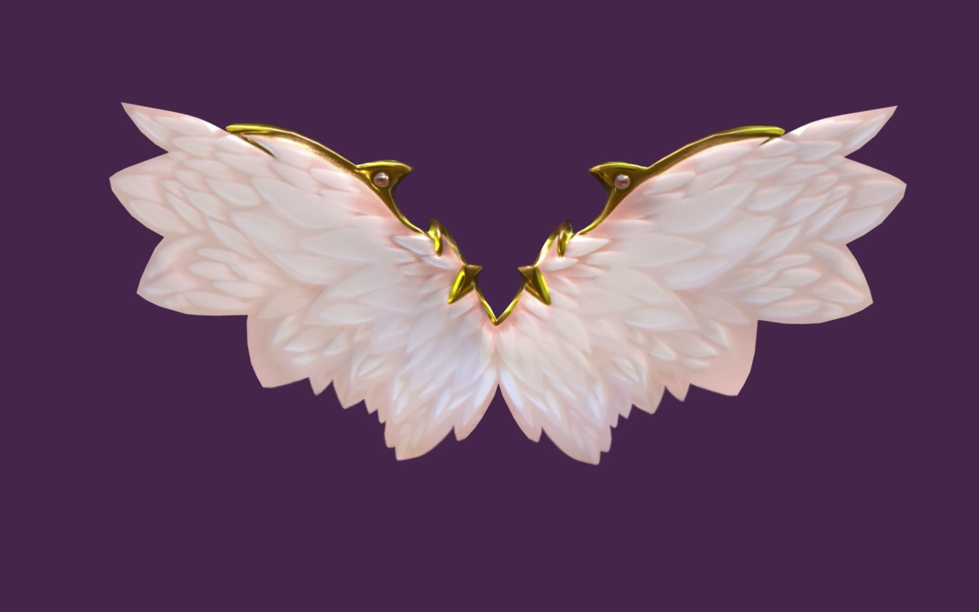 Low-Poly-Ancient-Fairy-Angel-Wings angel wings Low-poly 3D model_3