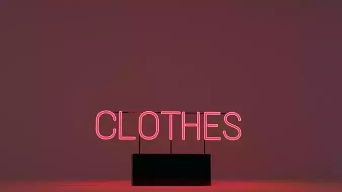 Neon Clothes Sign