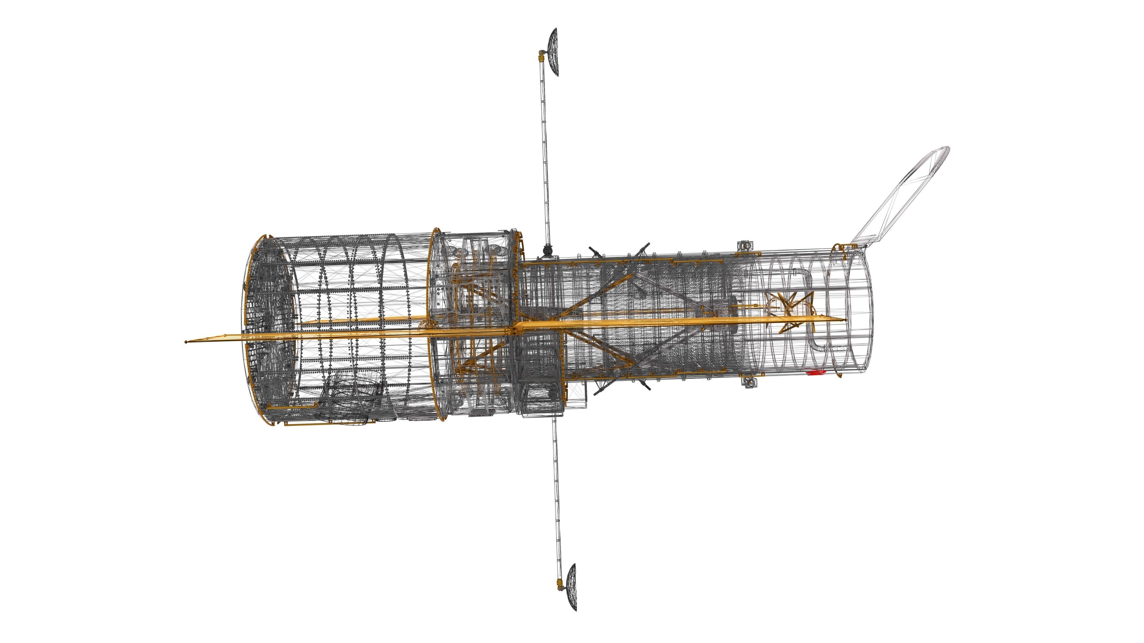 NASA Hubble Space Telescope High Poly 3D model_7