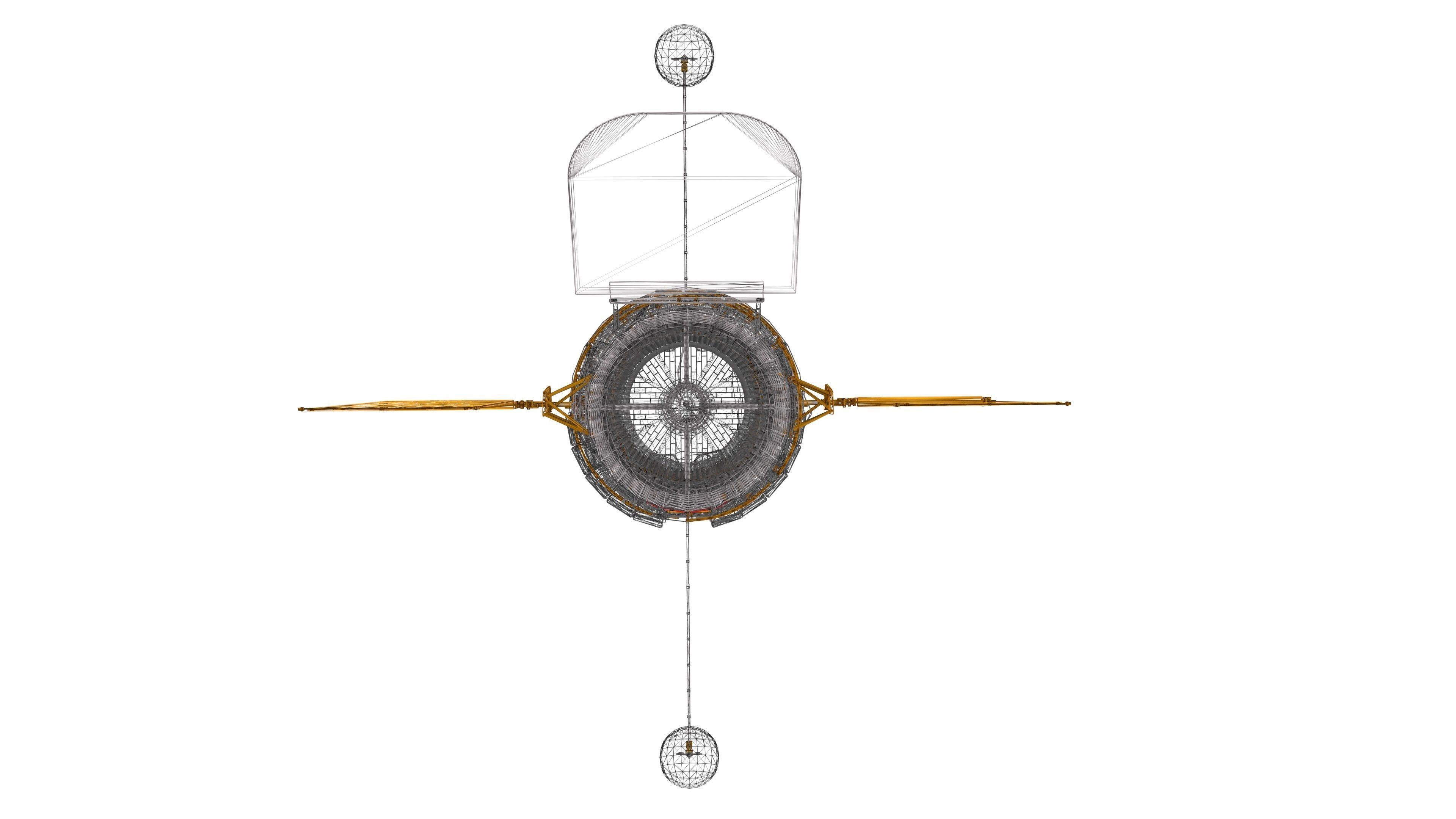 NASA Hubble Space Telescope High Poly 3D model_6