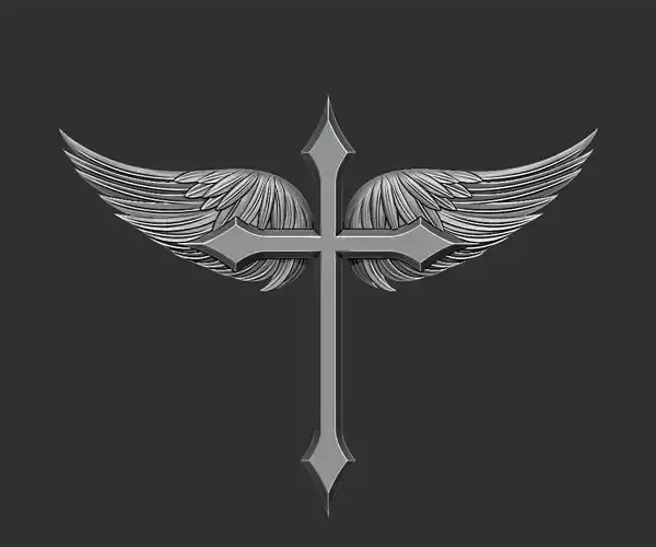 Cross with wings