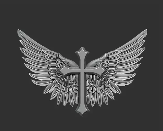 Cross with wings