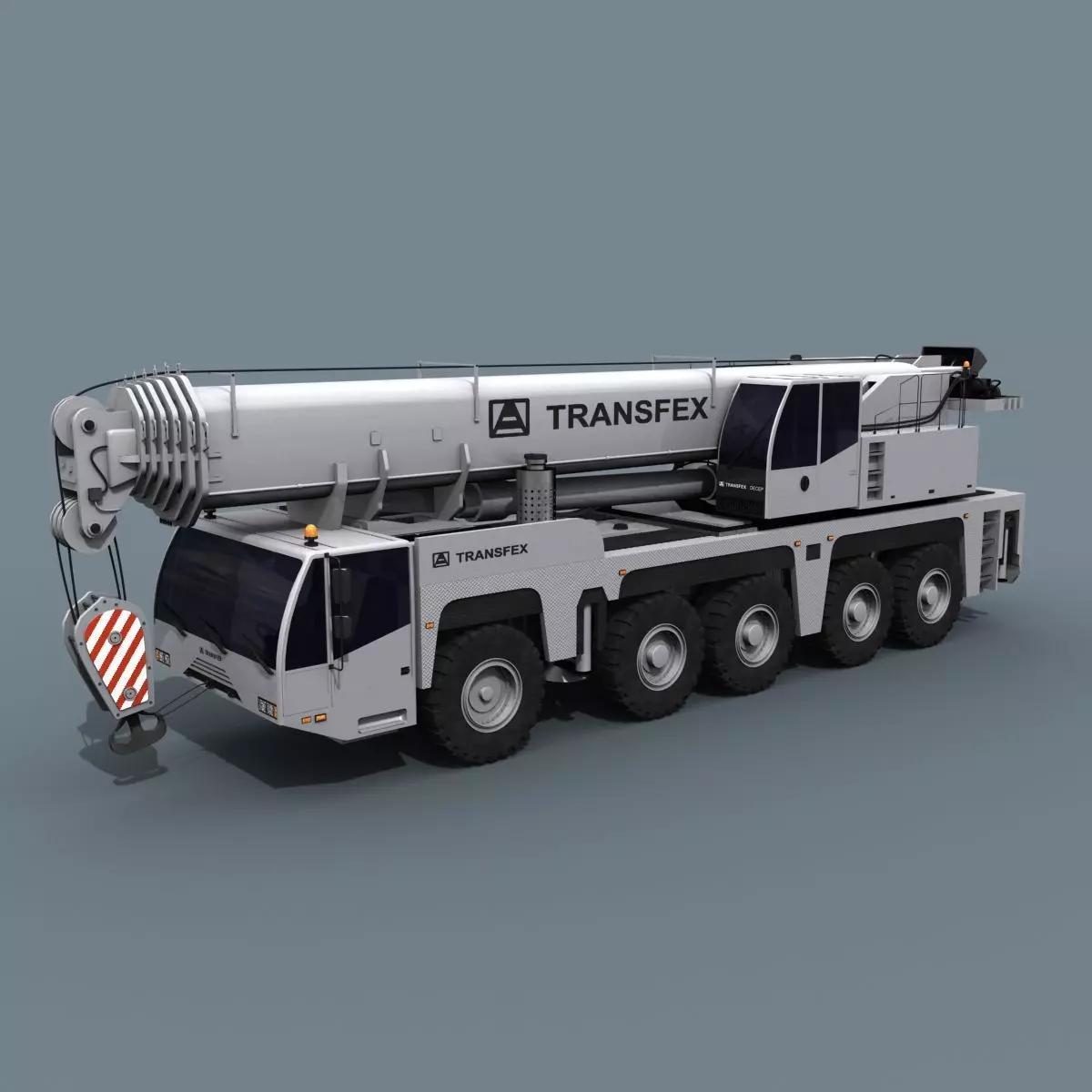Your Wheeled Crane - 200 t 3d animated crane model 3D model_0
