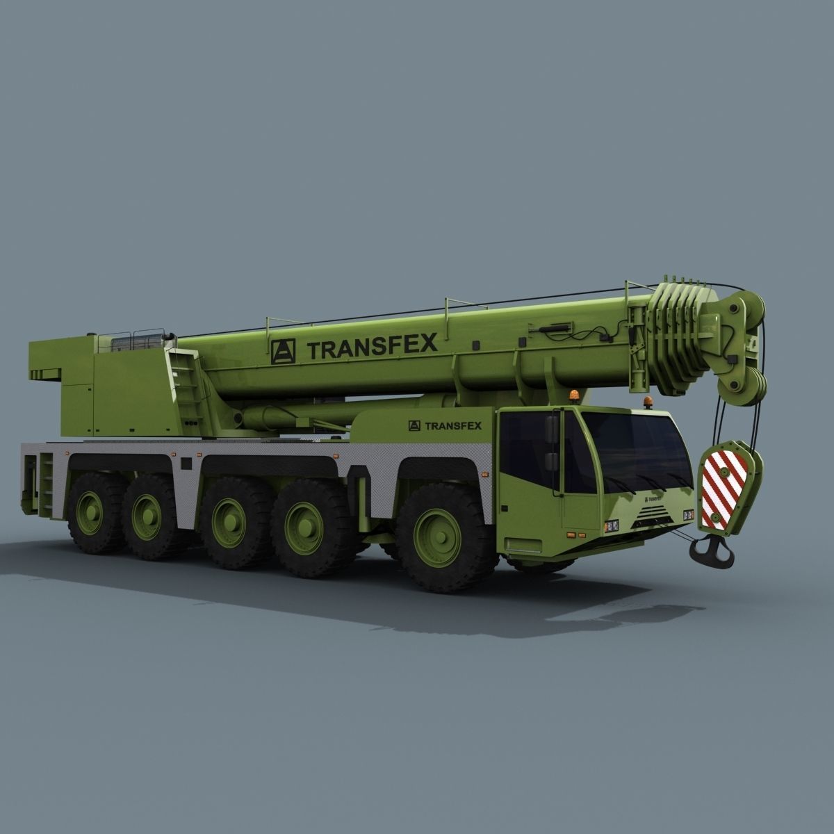 Your Wheeled Crane - 200 t 3d animated crane model 3D model_5