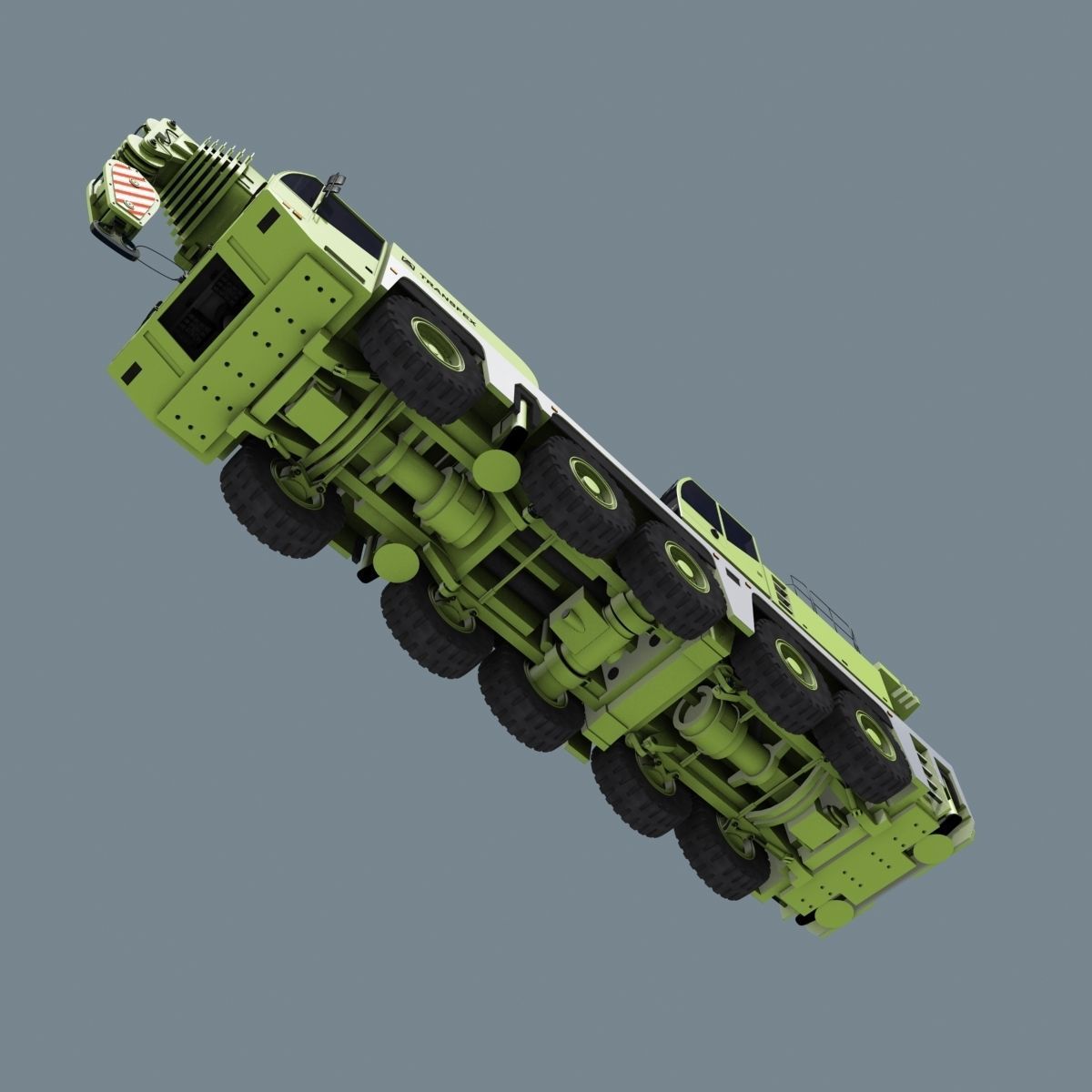 Your Wheeled Crane - 200 t 3d animated crane model 3D model_11