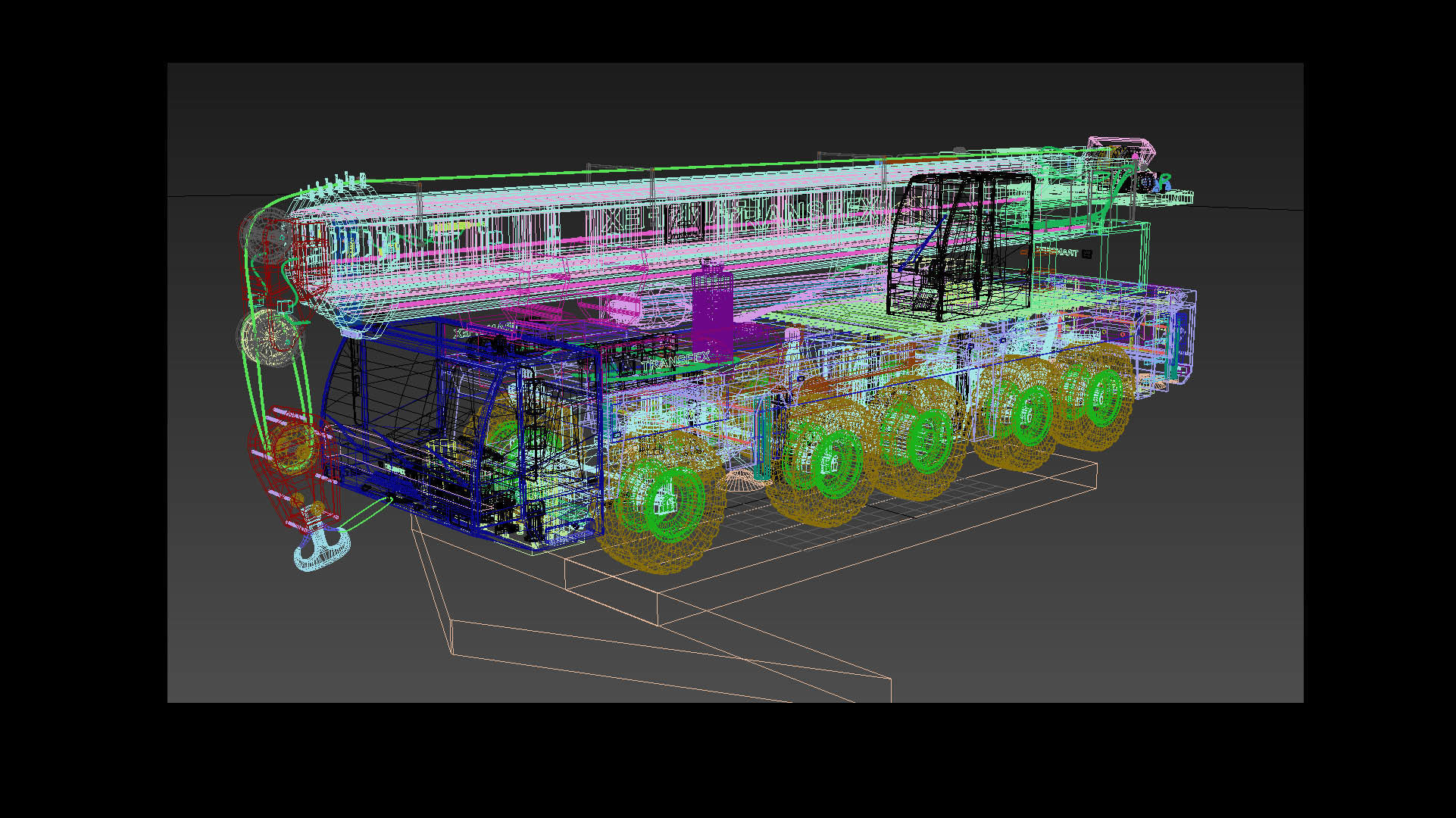 Your Wheeled Crane - 200 t 3d animated crane model 3D model_17