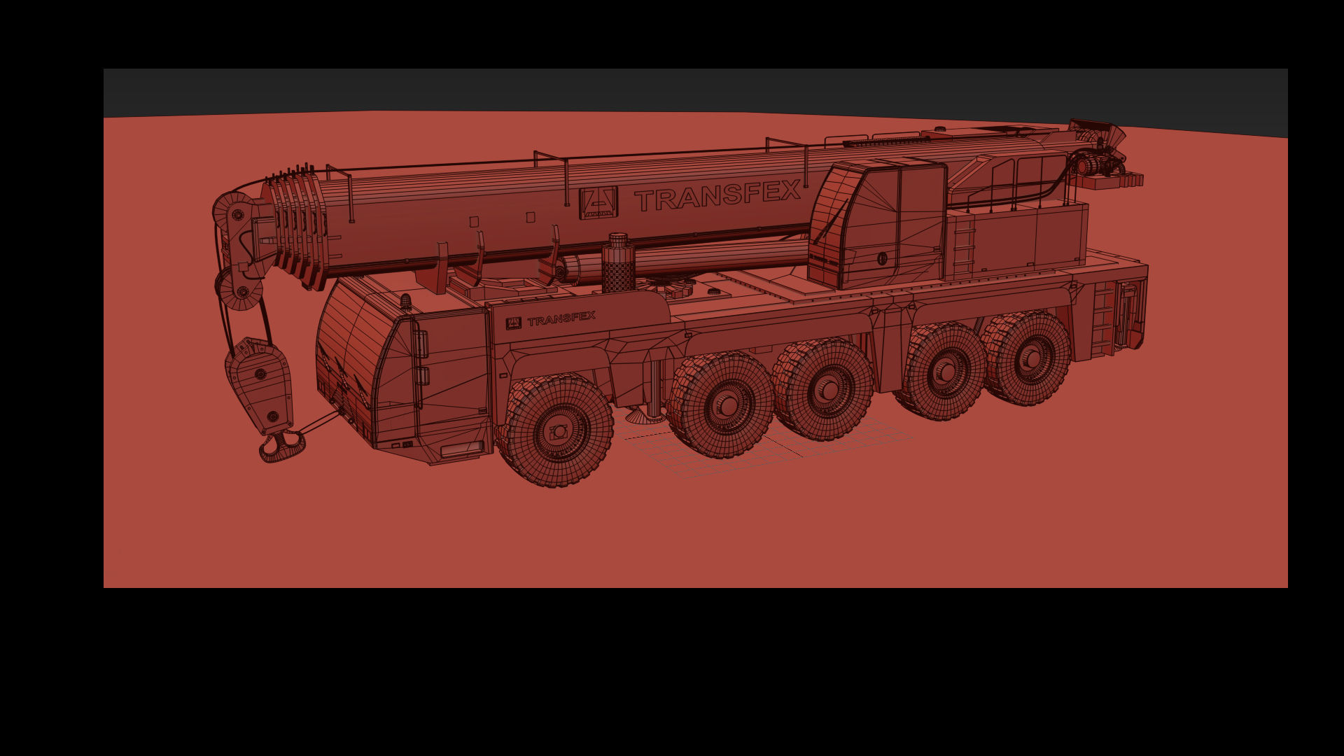 Your Wheeled Crane - 200 t 3d animated crane model 3D model_14