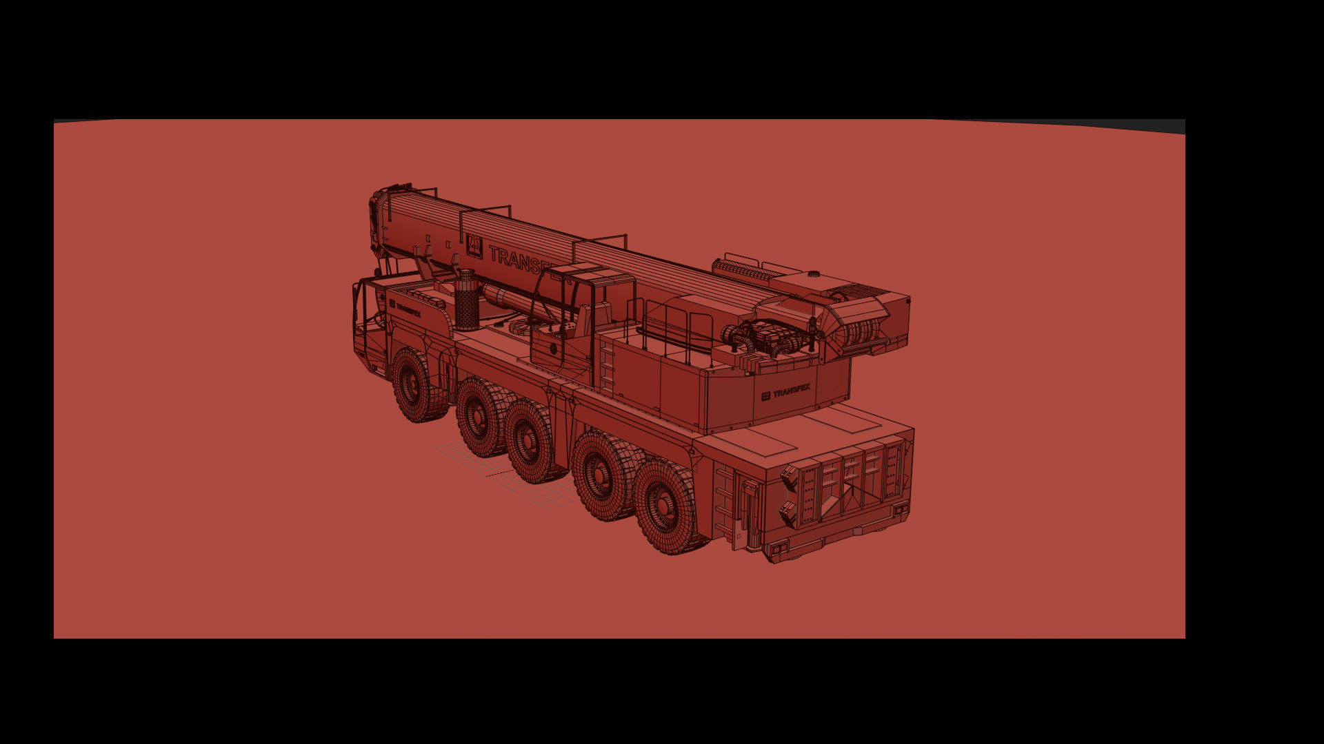 Your Wheeled Crane - 200 t 3d animated crane model 3D model_15