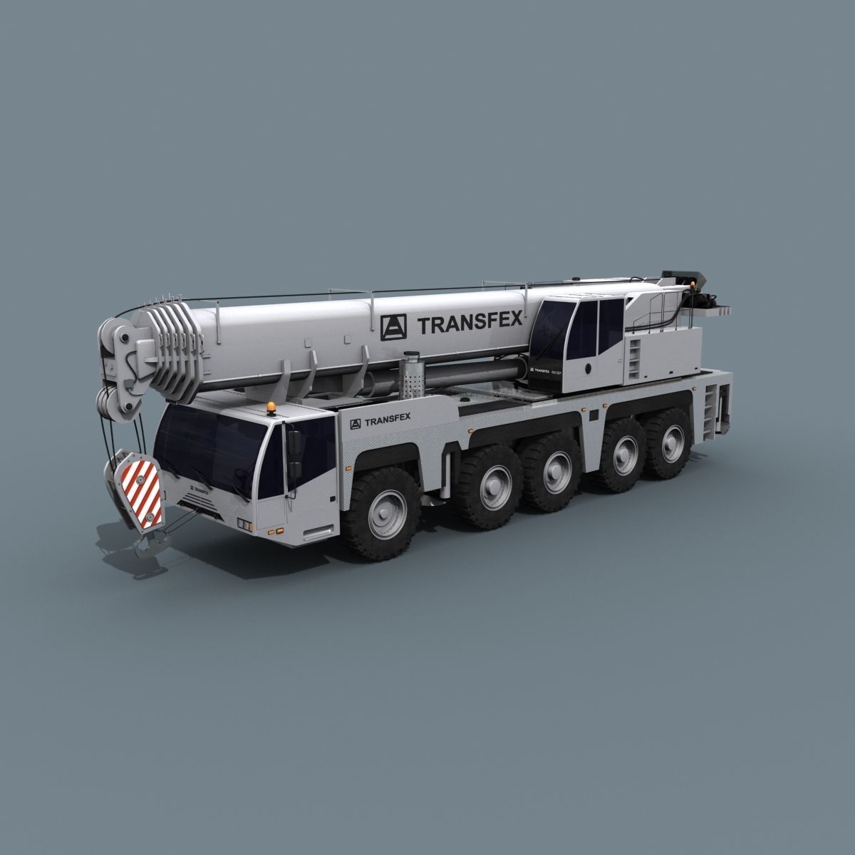 Your Wheeled Crane - 200 t 3d animated crane model 3D model_8