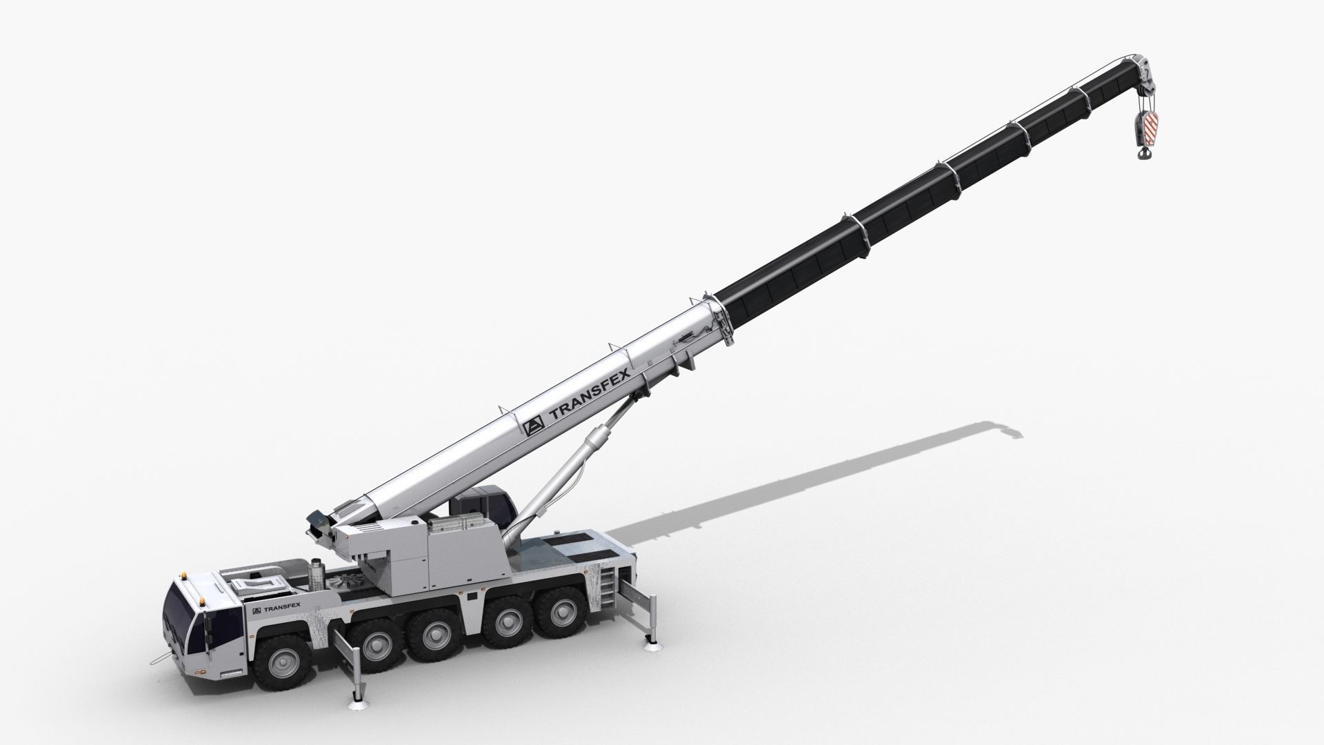 Your Wheeled Crane - 200 t 3d animated crane model 3D model_13