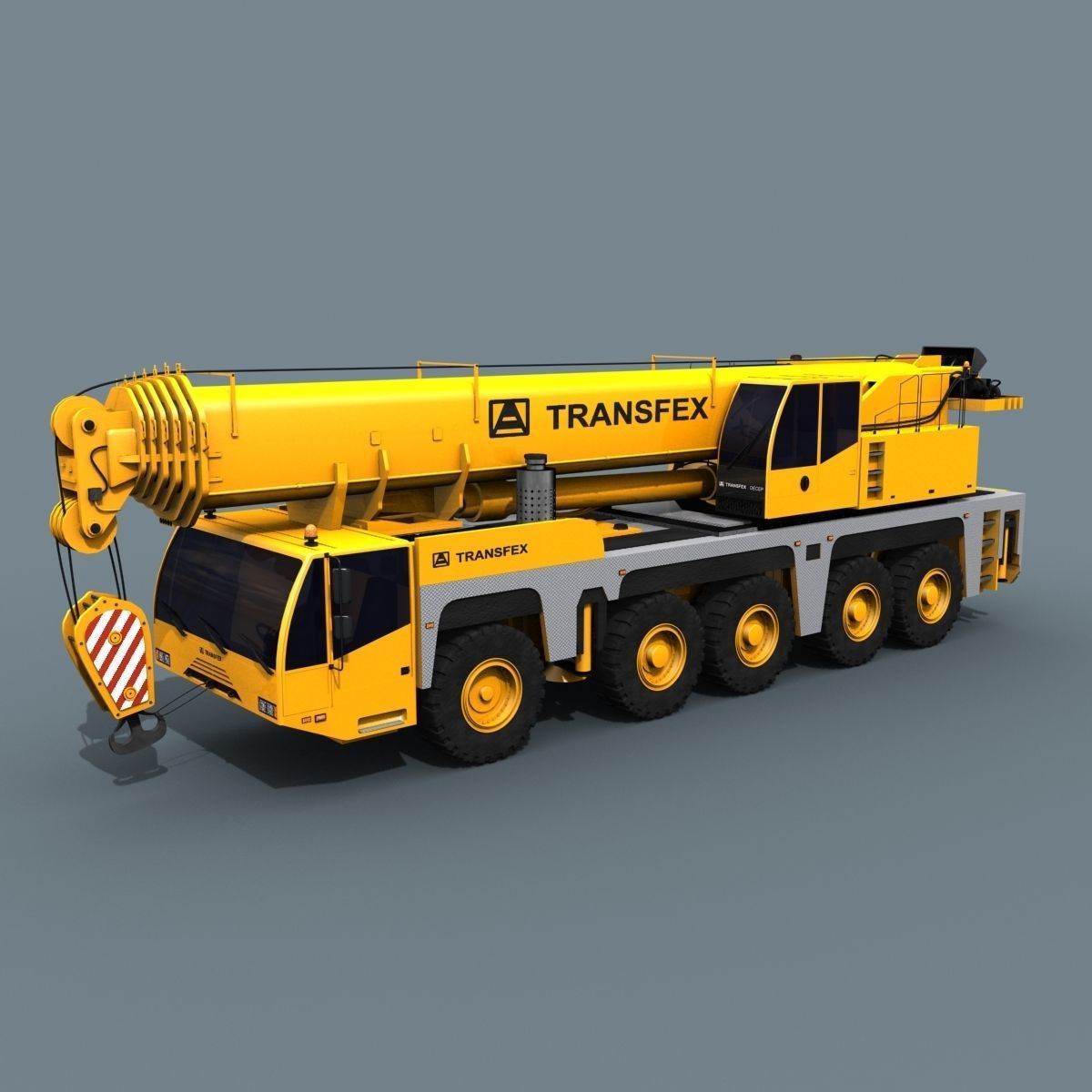 Your Wheeled Crane - 200 t 3d animated crane model 3D model_2