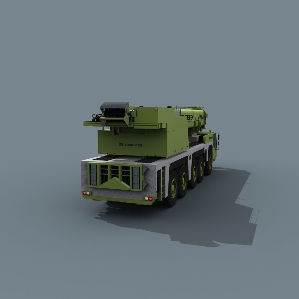 Your Wheeled Crane - 200 t 3d animated crane model 3D model_7