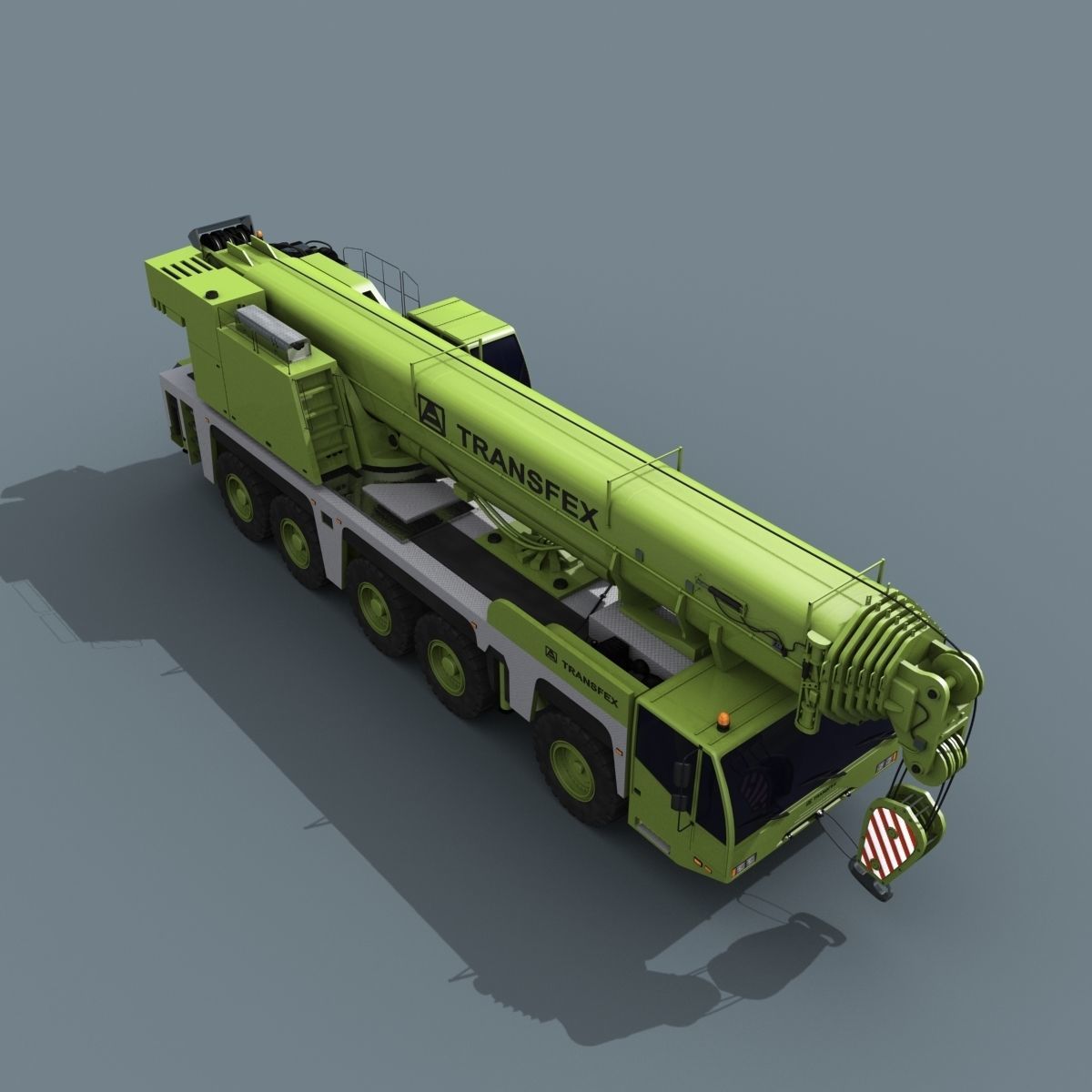 Your Wheeled Crane - 200 t 3d animated crane model 3D model_9