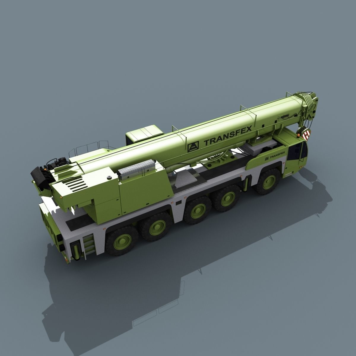 Your Wheeled Crane - 200 t 3d animated crane model 3D model_6