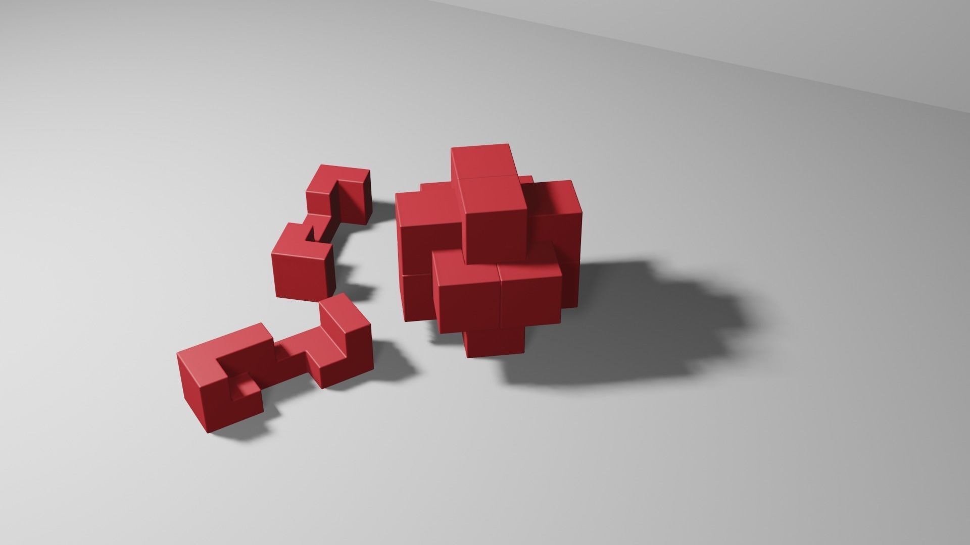 Logic 3D Burr Puzzle 3D print model_1