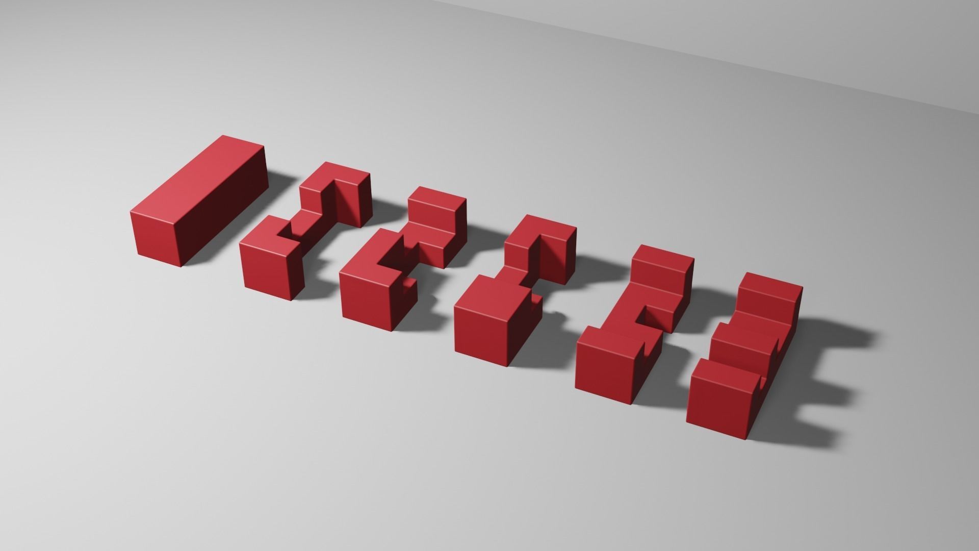 Logic 3D Burr Puzzle 3D print model_2