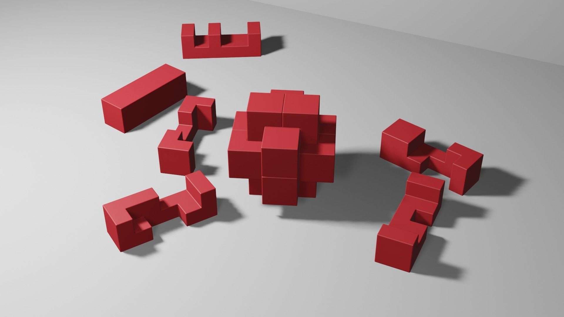 Logic 3D Burr Puzzle 3D print model_4