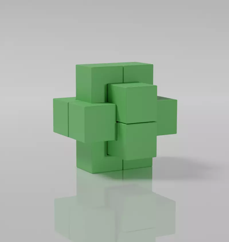 Logic 3D Burr Puzzle 3D print model_0