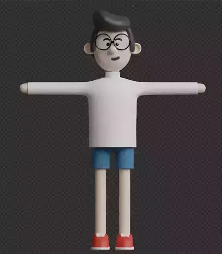 character named Brad is a cute boy nerd character 