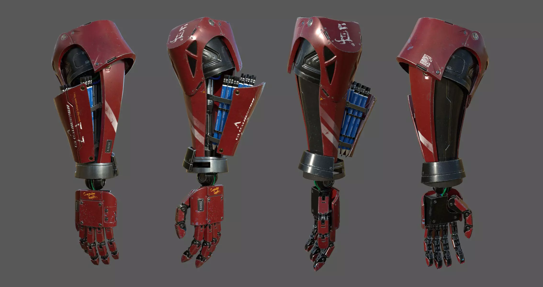 Robot Arm For Art 3D model_0