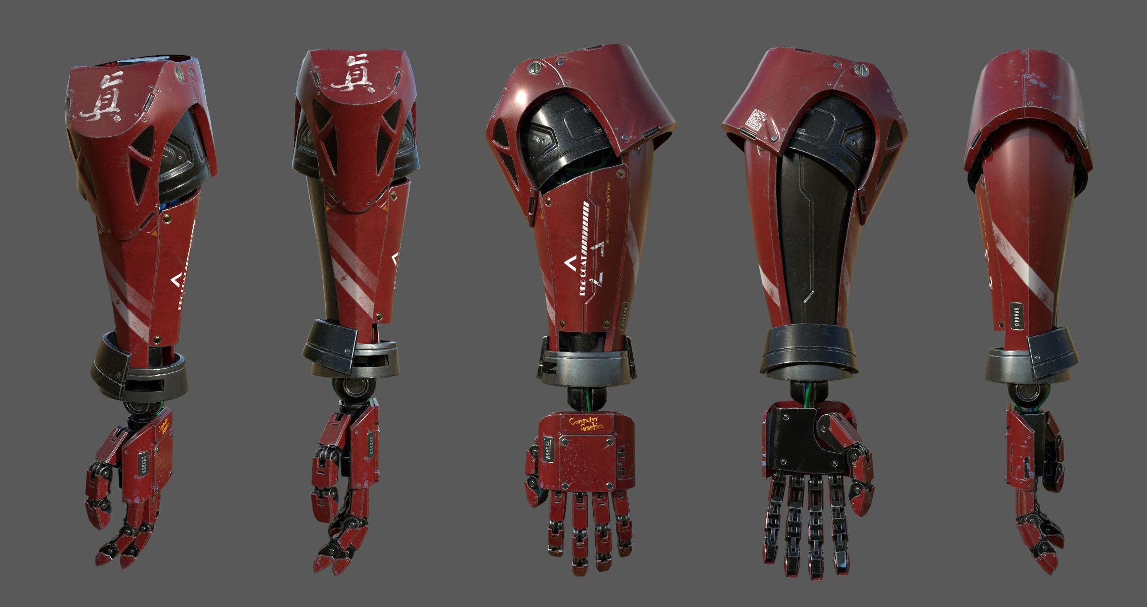 Robot Arm For Art 3D model_4
