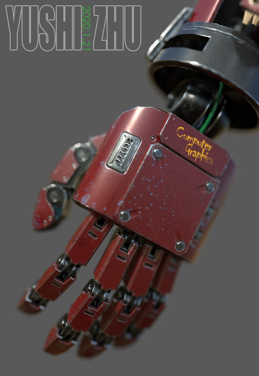 Robot Arm For Art 3D model_3