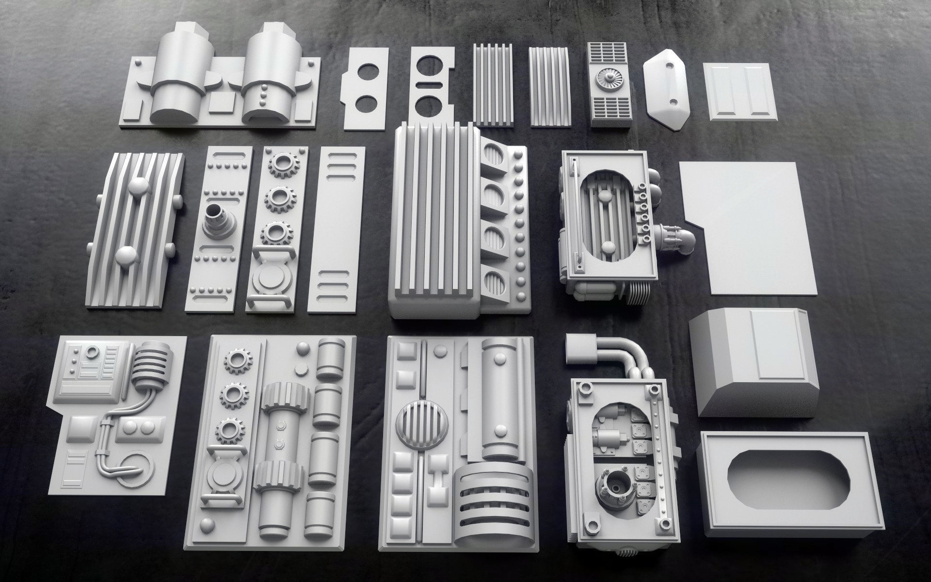 Greeblie Kitbash Set 1 3D model_3