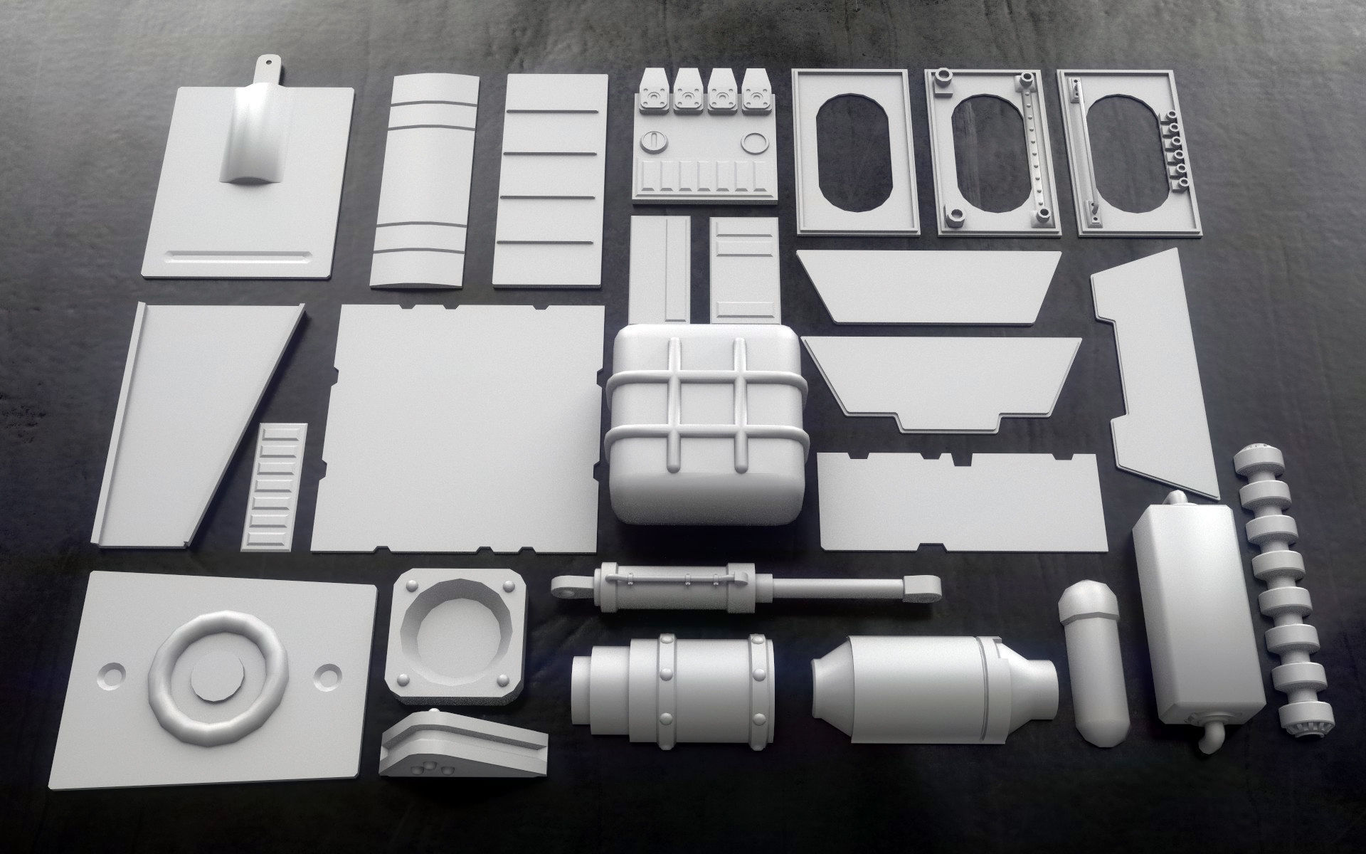 Greeblie Kitbash Set 1 3D model_2