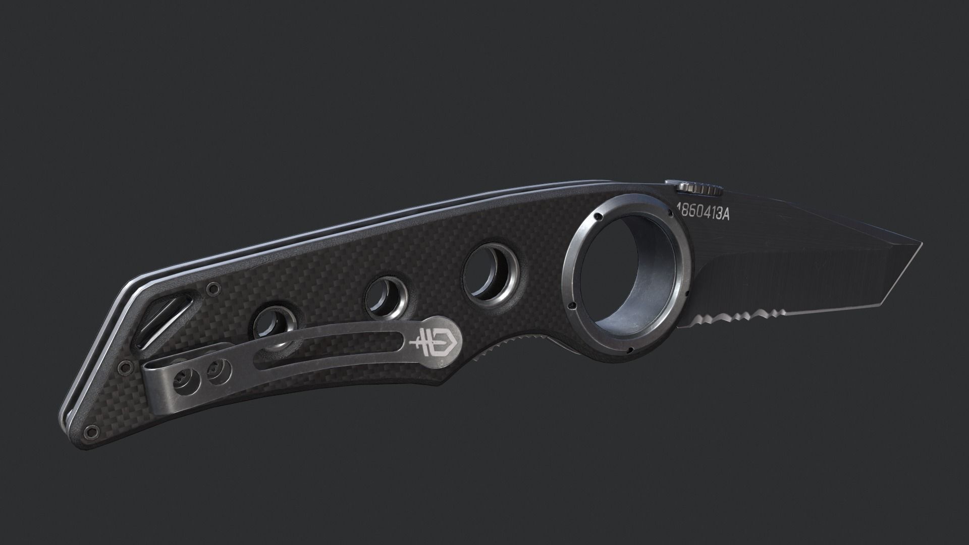 Gerber Tactical Remix Knife Low-poly 3D model_4