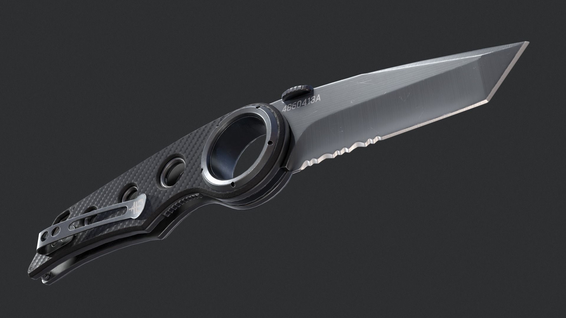 Gerber Tactical Remix Knife Low-poly 3D model_7