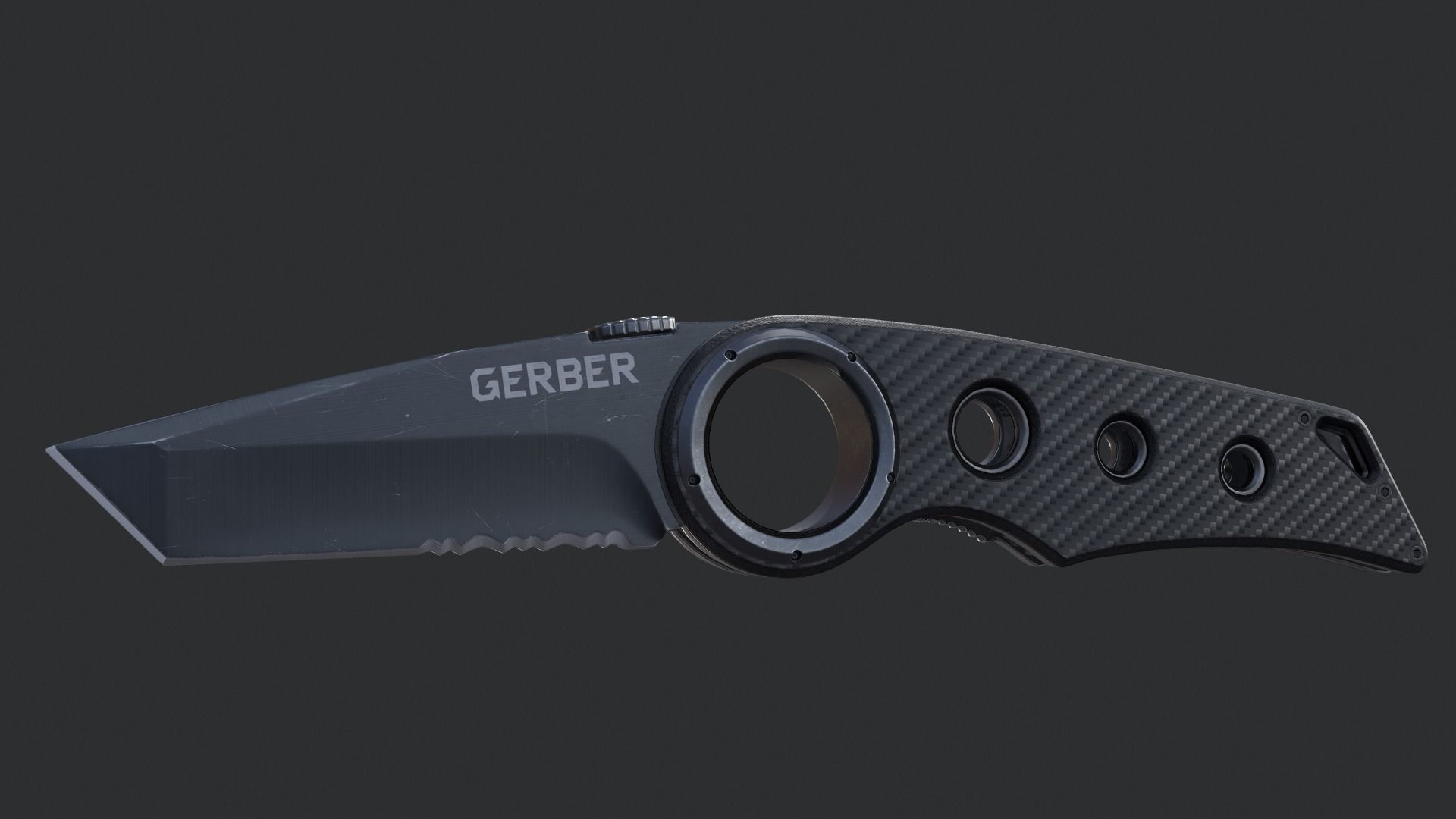Gerber Tactical Remix Knife Low-poly 3D model_5