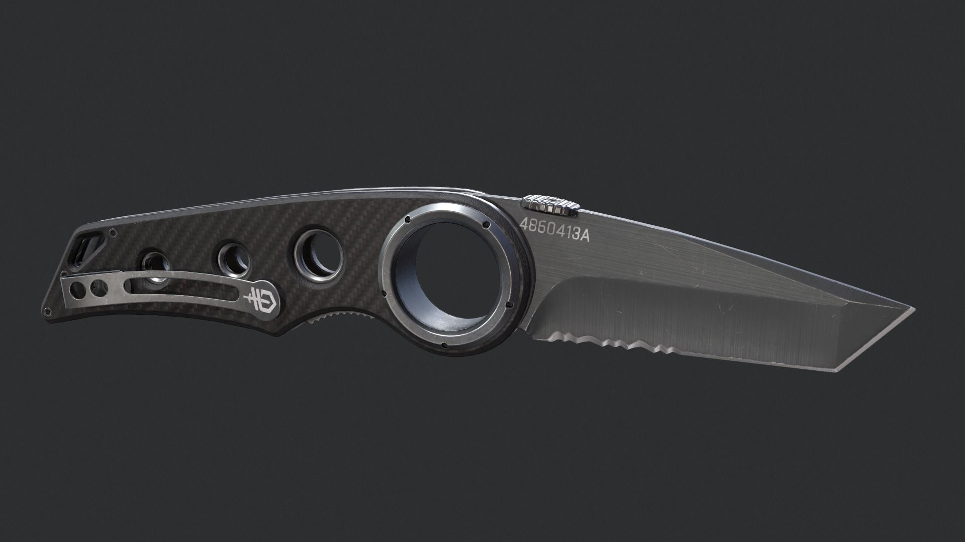 Gerber Tactical Remix Knife Low-poly 3D model_3