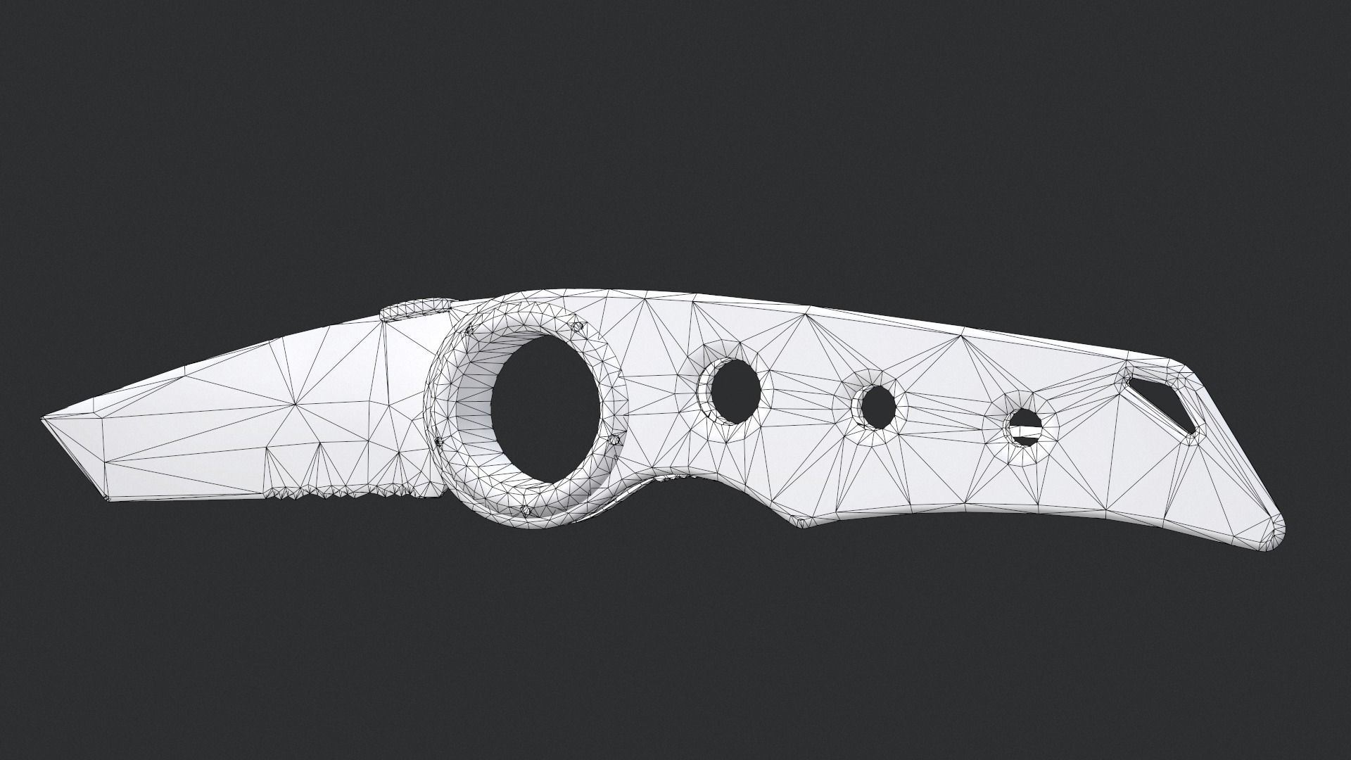 Gerber Tactical Remix Knife Low-poly 3D model_12