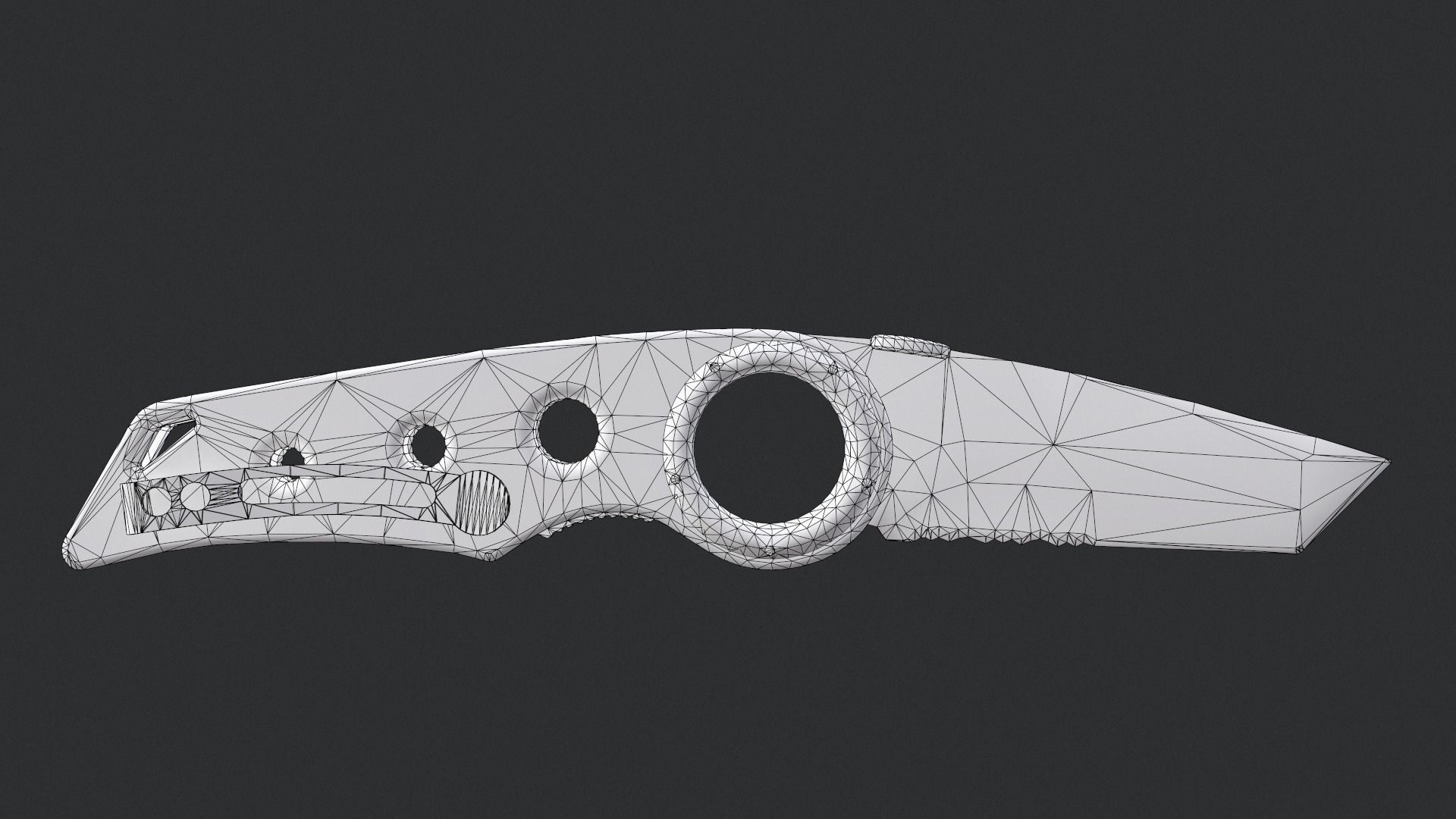 Gerber Tactical Remix Knife Low-poly 3D model_9